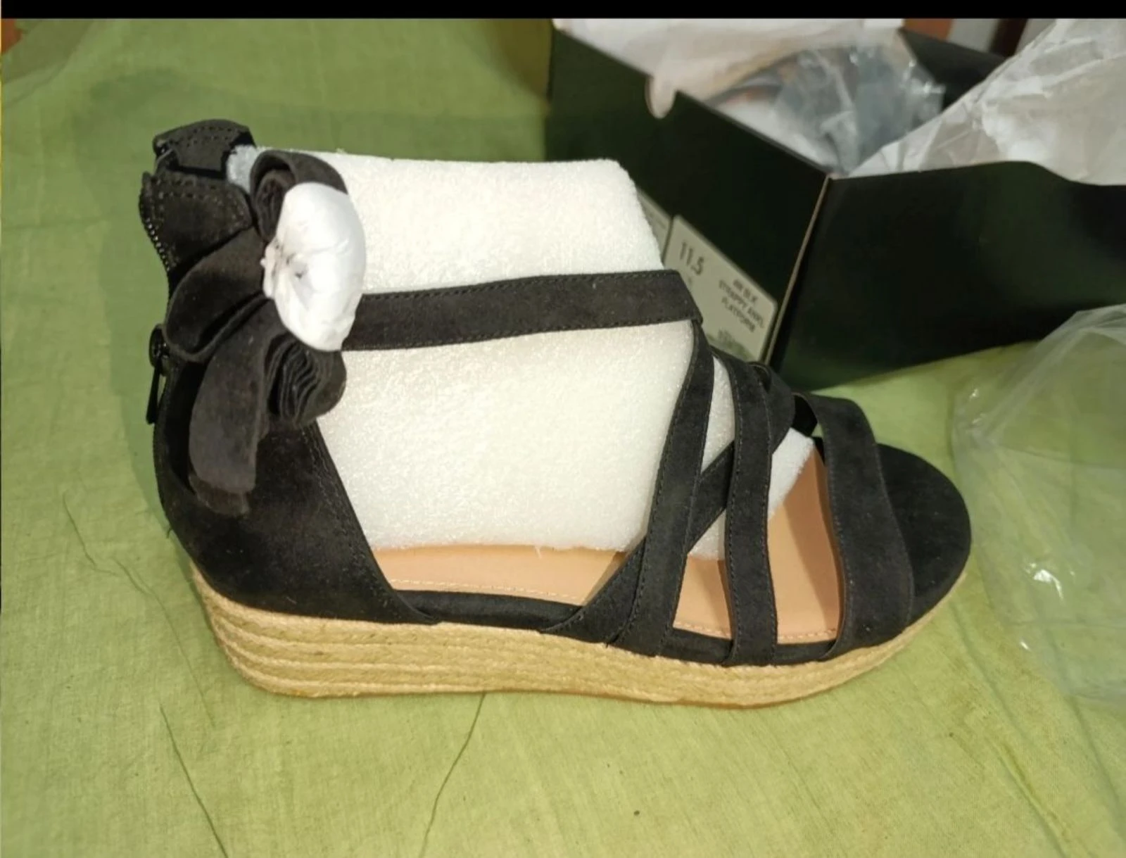 Zwarte espadrilles met hak Torrid 11.5US/44EUR – photo 3